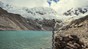 Mesure du niveau de la lagune Palcacocha, dans la région d’Áncash, au Pérou. © Glaciares+