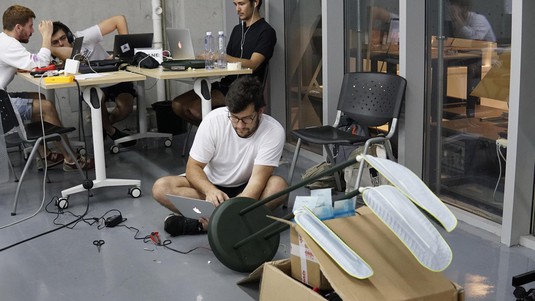 Théo Denisart (EPFL), à l’œuvre sur le prototype Akane © Marius Aeberli