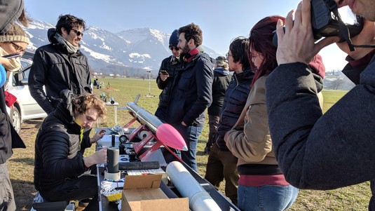 Test launch in Kaltbrunn © DR