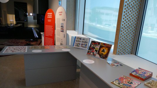 Comic books on display as part of a project to support the art form’s digital transition © 2019 EPFL
