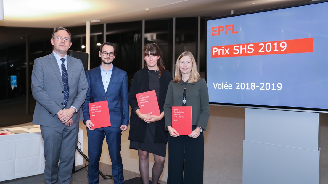 CDH Dean Béla Kapossy, Simon Bérard, Marie Majeux and Sophie Paladini © 2019 Alain Herzog