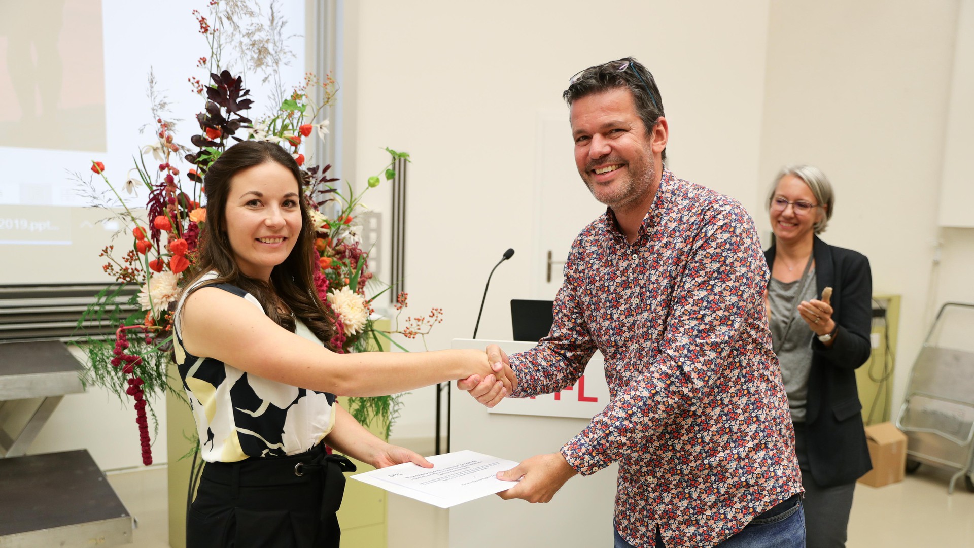 © Pauline Andrey reçoit le Prix SIA-Vaud © G. Eaves / EPFL 2019