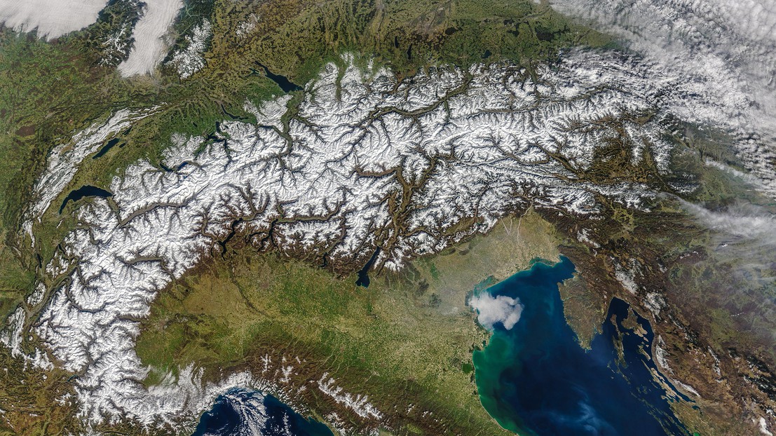 Vue des Alpes.  © NASA.GOV
