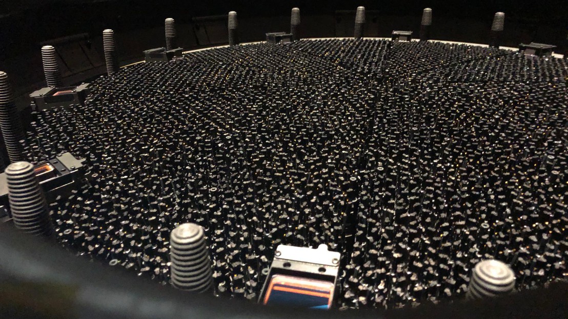 DESI’s focal plate with its 5,000 robot “eyes” (credit: National Optical Astronomy Observatory)