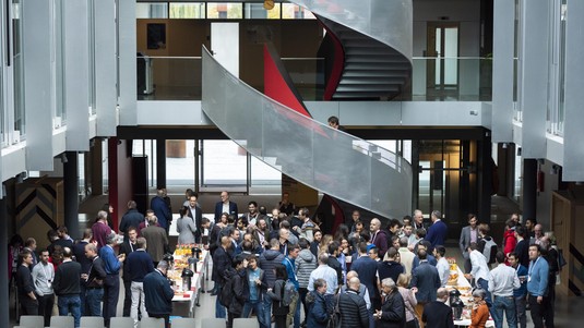 Welcome coffee in the BC atrium © 2019 Shawnee Photography