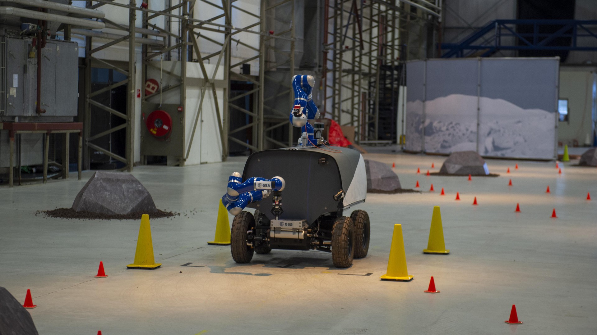 La halle de test en Hollande© 2019 ESA