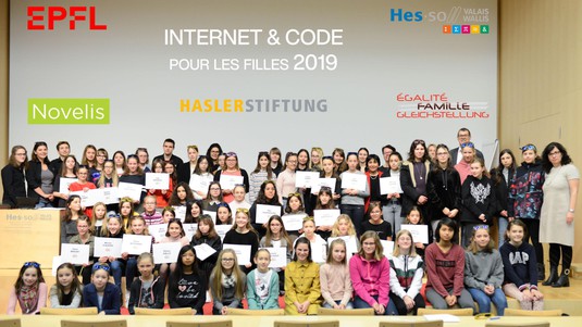 Sierre, remise des attestations, cours Internet & Code pour les filles © 2020 HES-SO Valais-Wallis