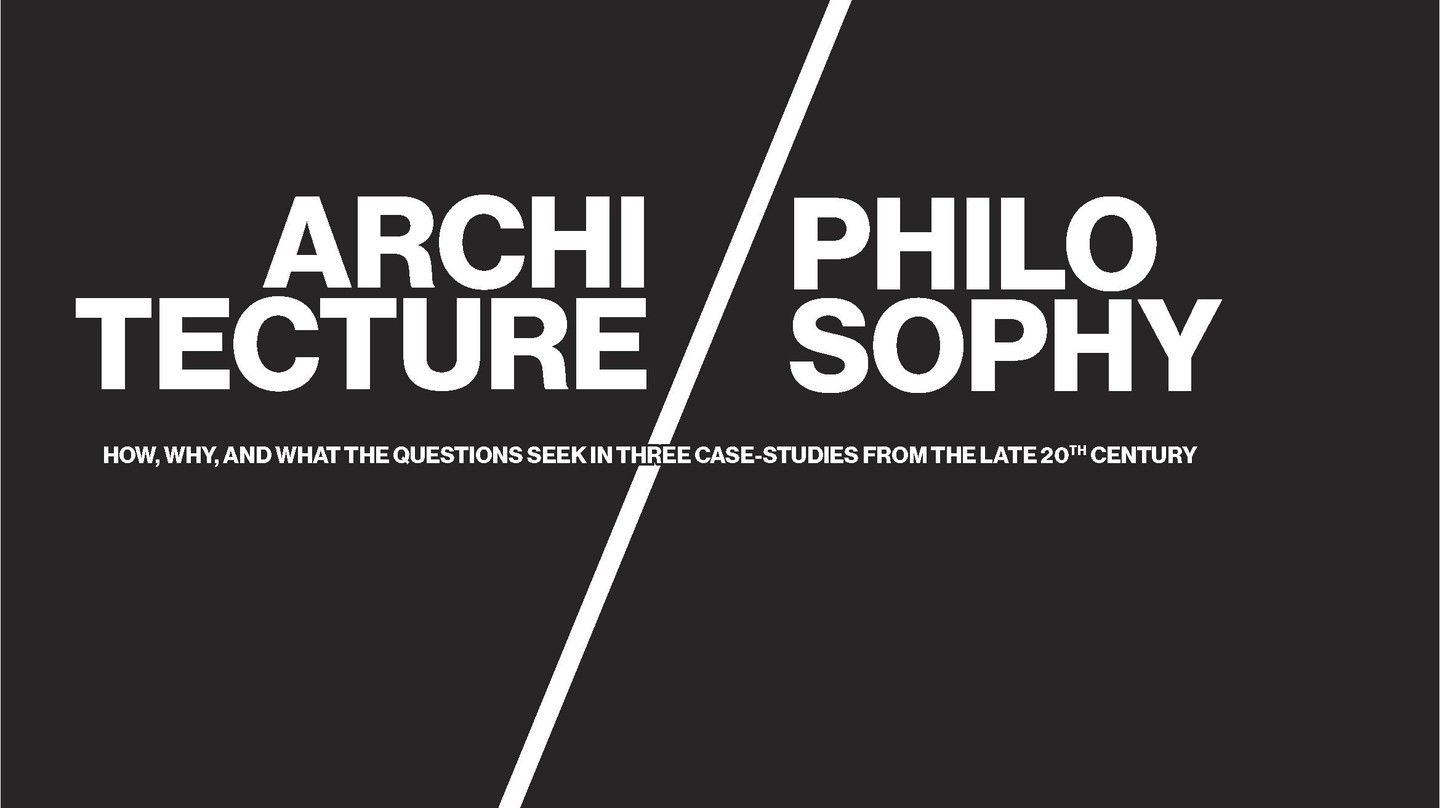 Architecture / Philosophy EPFL