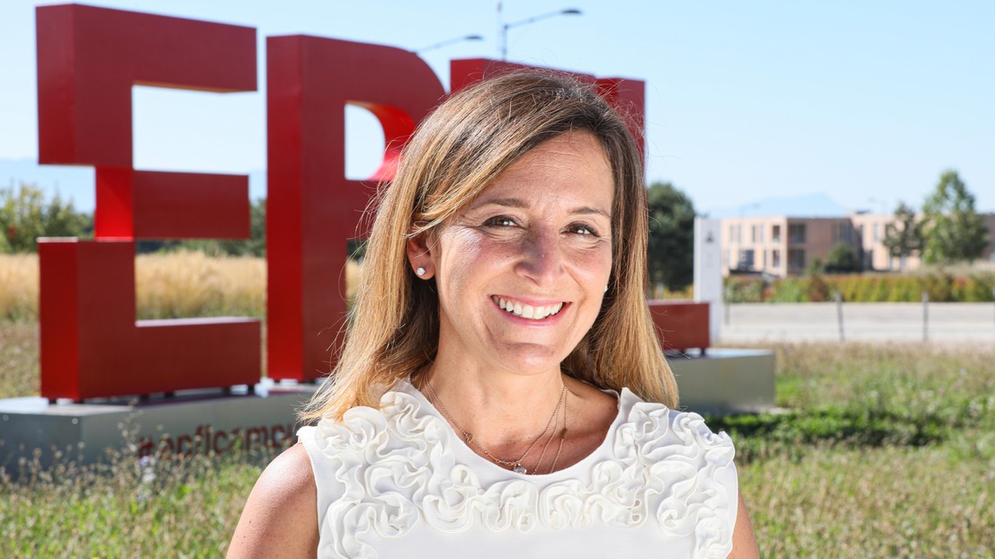 Leila Schwery-Bou-Diab, Vice President of Value Chain Management for Johnson & Johnson’s pharmaceutical business © 2020 EPFL / Alain Herzog