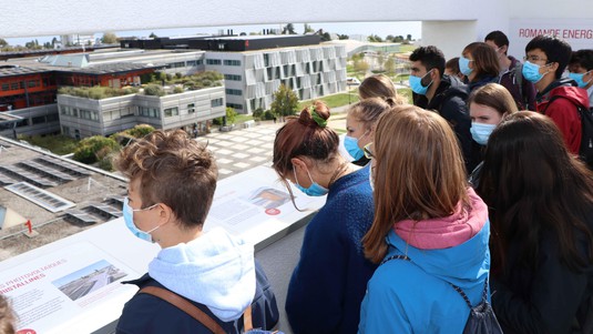 Visit of the EPFL photovoltaic solar park „Parc Solaire Romande Energie – EPFL“ © 2020 EPFL