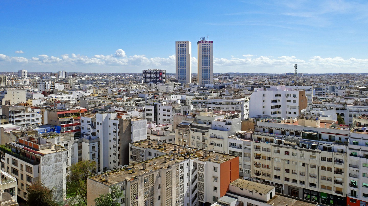 Casablanca, capitale économique du Maroc, et son Twin Center. © 2020 Istock