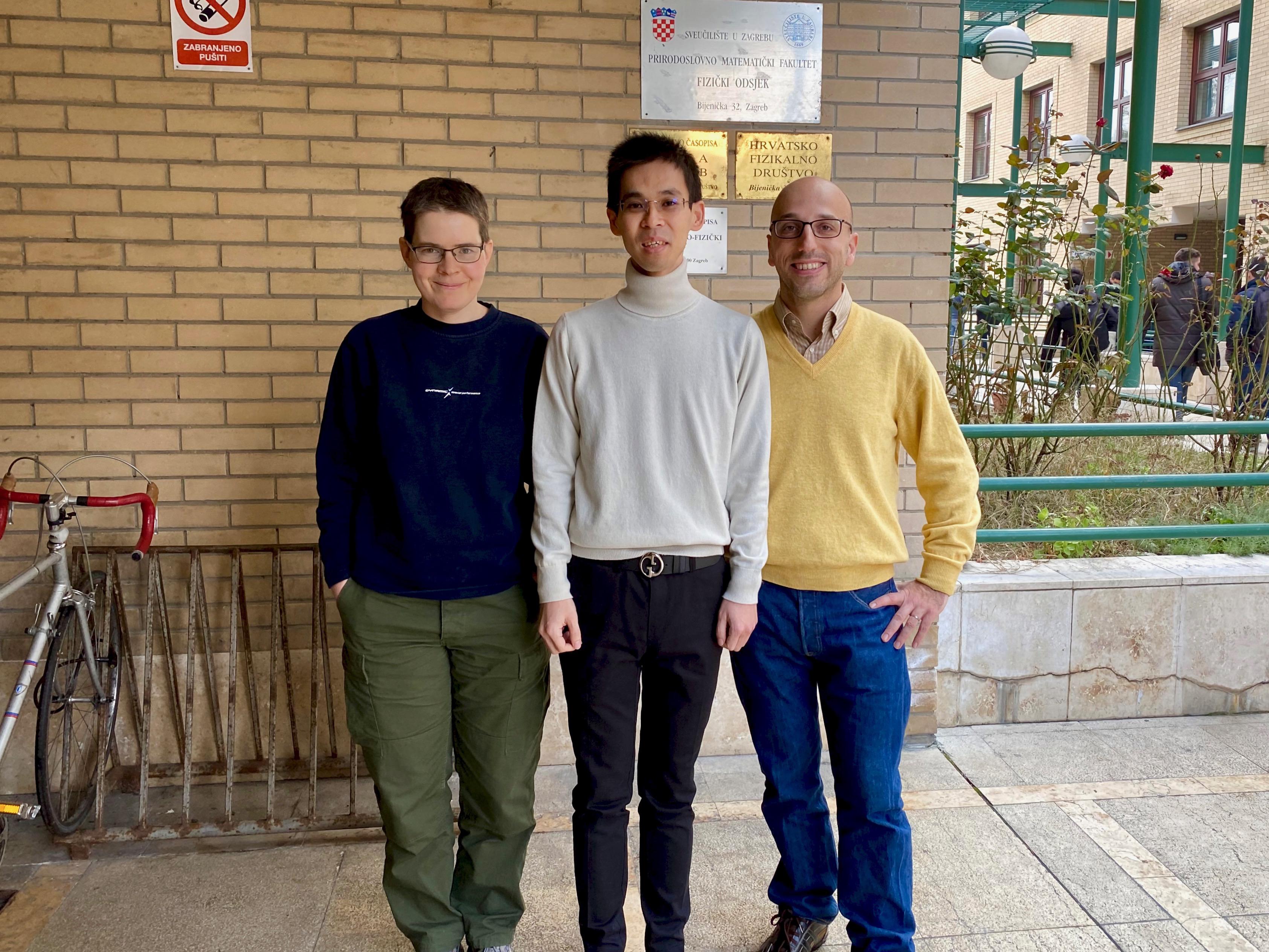 Tamara Nikšić (mentor, Université de Zagreb), Kosuke Nomura (professeur assistant, Université de Zagreb), Paolo Ricci (mentor, EPFL) © Kosuke Nomura