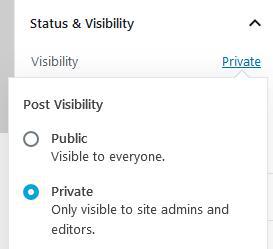 Private page