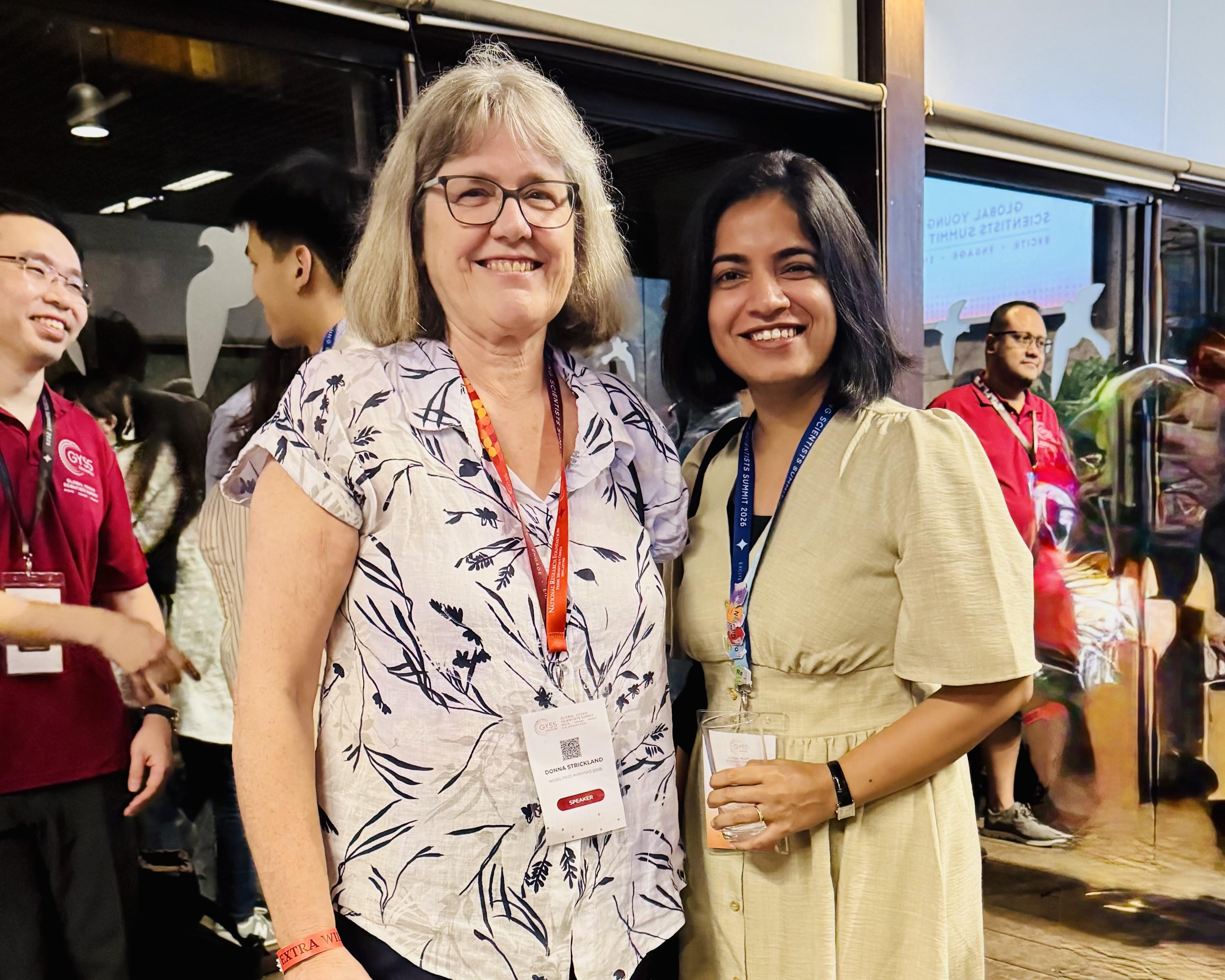 Donna Strickland and Deepika Sardana