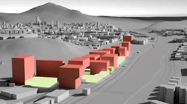 Project for the rehabilitation of an industrial fallow in Olten (image Bauart)