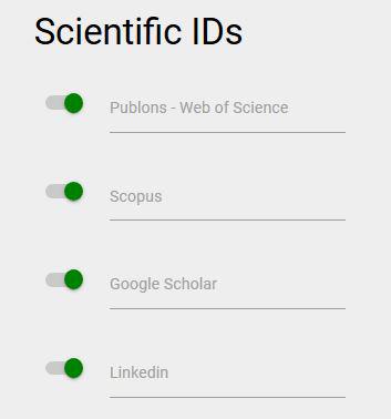 Add Scientific IDs on people pages